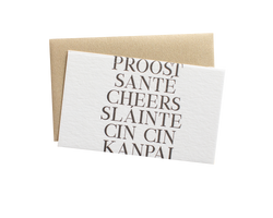 Cheers // Petite Card // Letterpress