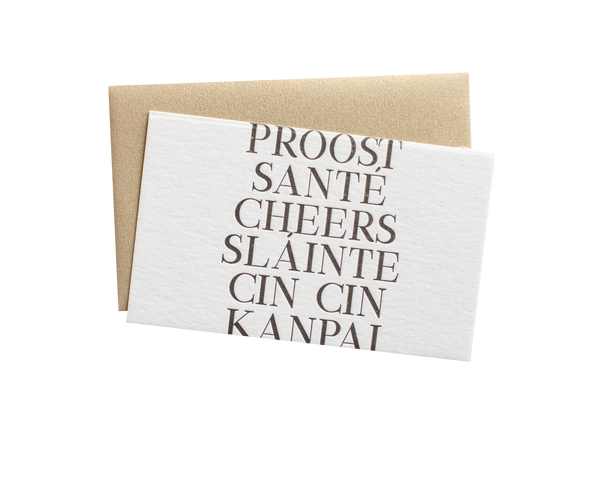 Cheers // Petite Card // Letterpress