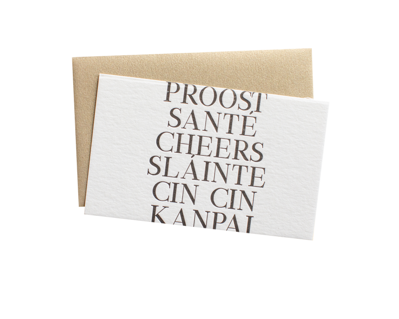 Cheers // Petite Card // Letterpress
