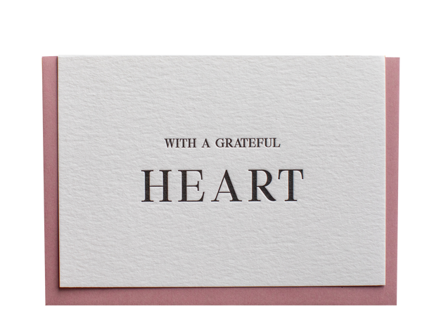 A grateful heart // letterpress