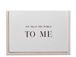 The world to me