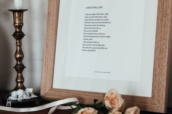 "A Beautiful Life" Print
