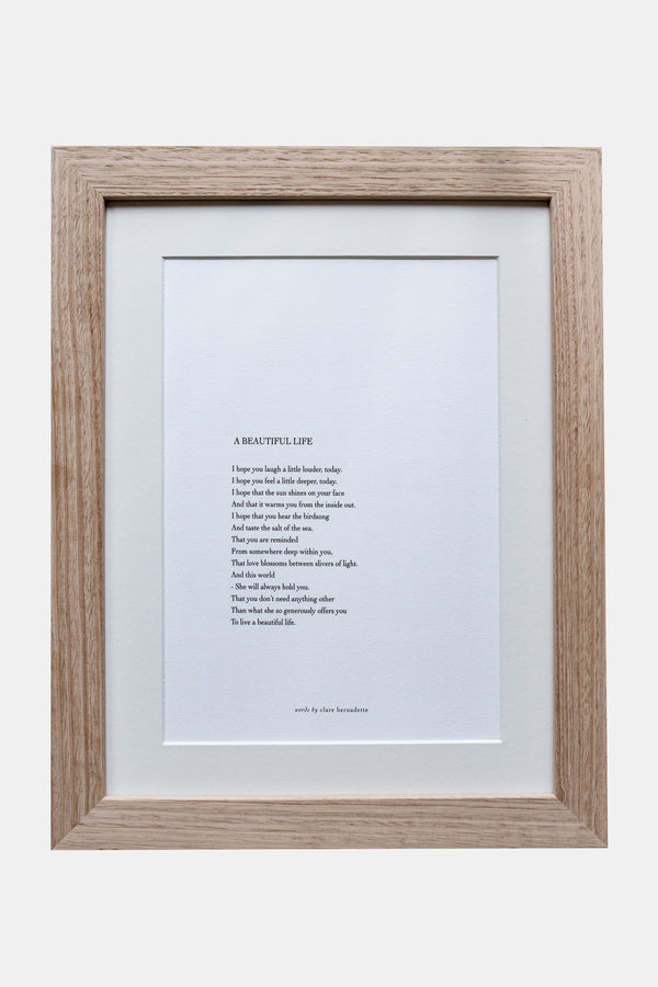 "A Beautiful Life" Print