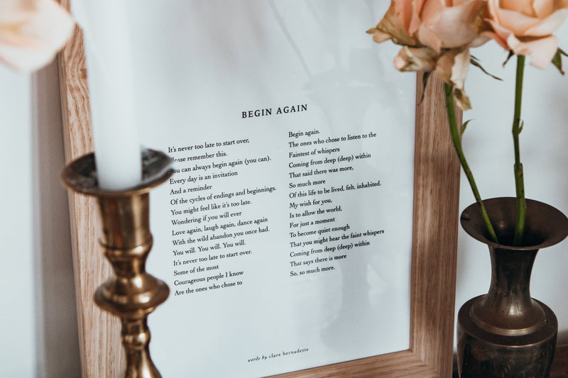 "Begin Again" Print