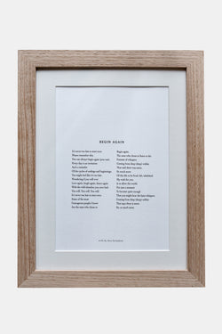 "Begin Again" Print