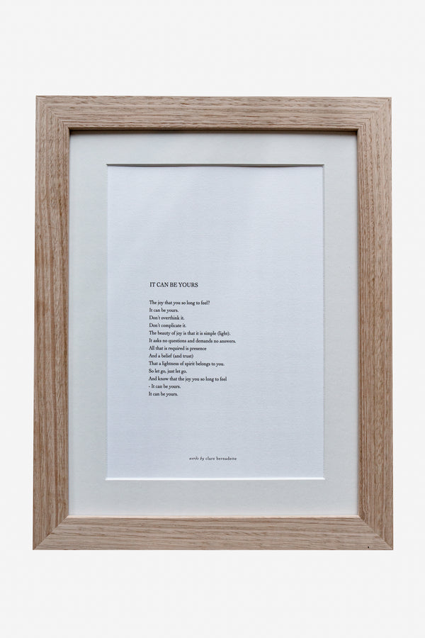 "It Can Be Yours" Print
