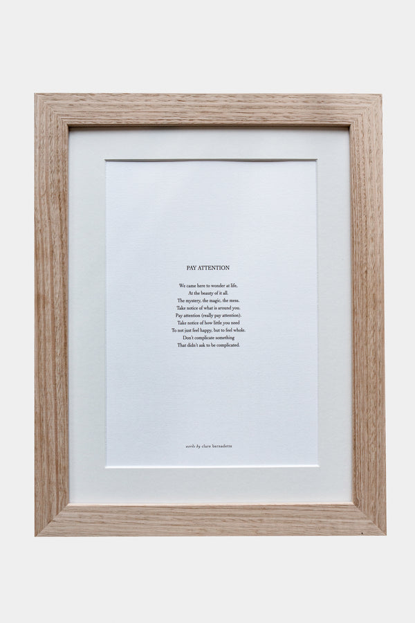 "Pay Attention" Print