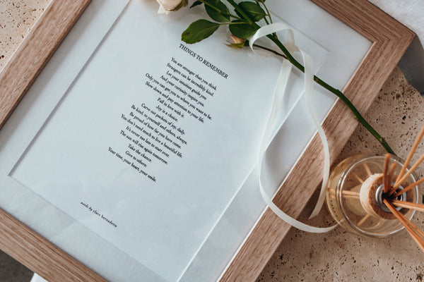 "Things to Remember" Print
