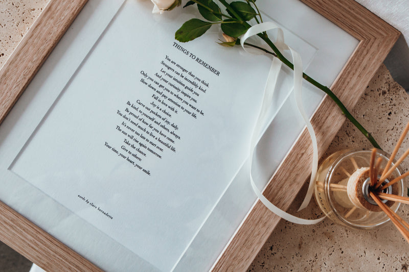 "Things to Remember" Print